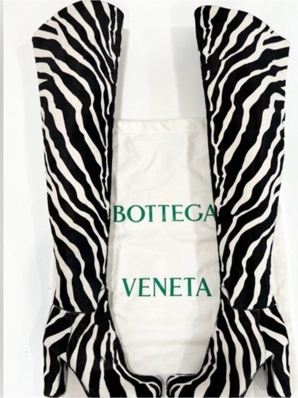 Bottega Veneta zebra over the knee boots NWT
